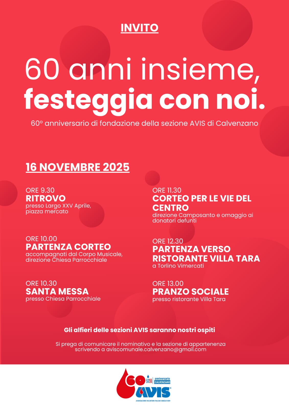 AVIS Calvenzano - 60° anniversario