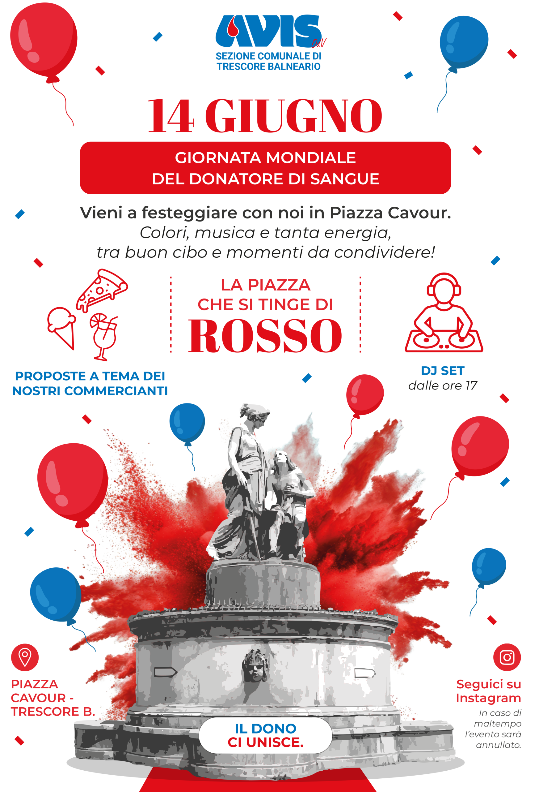 AVIS Trescore - La piazza si tinge di rosso